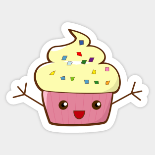 Happy Cupcake Hugs Sticker